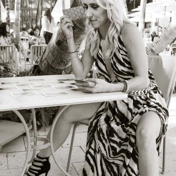 Cativa Animal Print Floor Length Dress with Gold Chain Waist Trim Detail - Picture 3 of 5